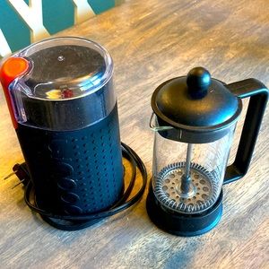 BODUM Coffee Grinder AND Mini French Press